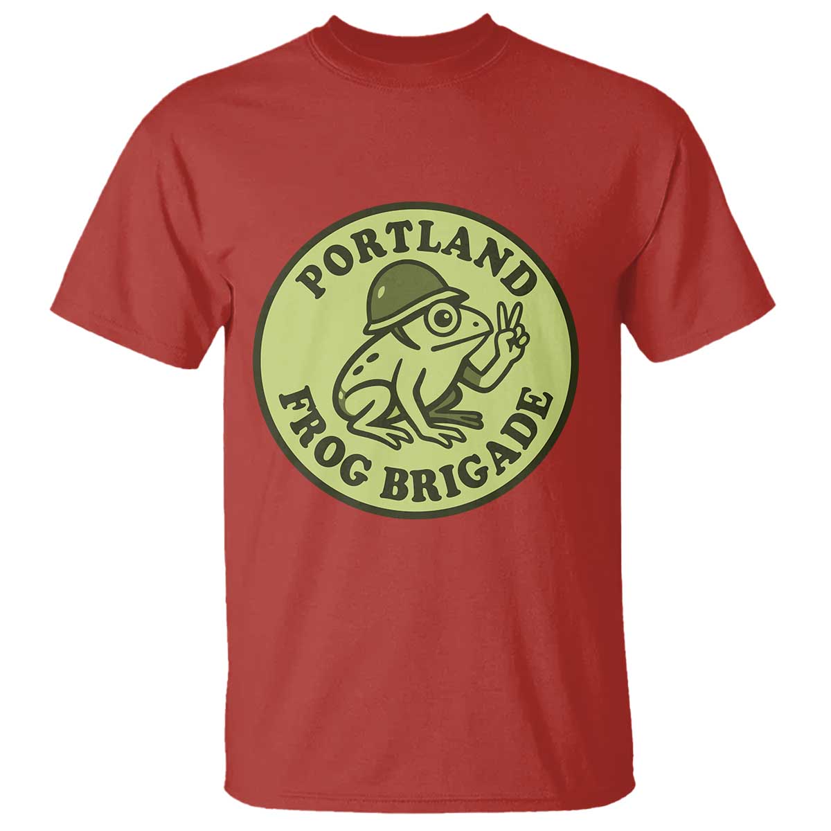 Portland Frog Brigade T Shirt Peace Frog Protest Badge - Wonder Print Shop