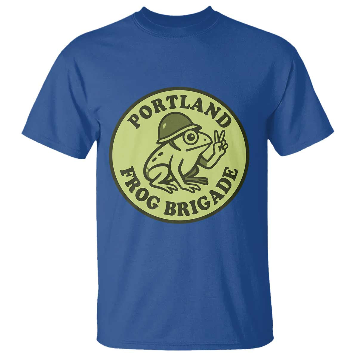 Portland Frog Brigade T Shirt Peace Frog Protest Badge - Wonder Print Shop
