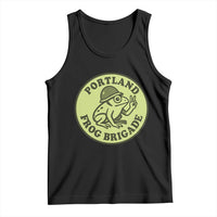 Portland Frog Brigade Tank Top Peace Frog Protest Badge - Wonder Print Shop