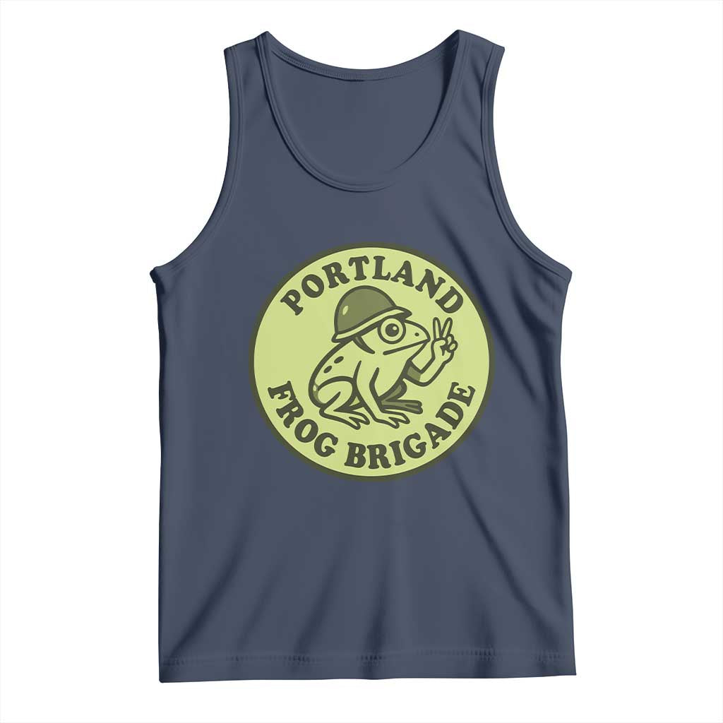 Portland Frog Brigade Tank Top Peace Frog Protest Badge - Wonder Print Shop