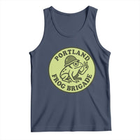 Portland Frog Brigade Tank Top Peace Frog Protest Badge - Wonder Print Shop