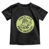 Portland Frog Brigade Toddler T Shirt Peace Frog Protest Badge - Wonder Print Shop