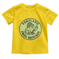 Portland Frog Brigade Toddler T Shirt Peace Frog Protest Badge - Wonder Print Shop