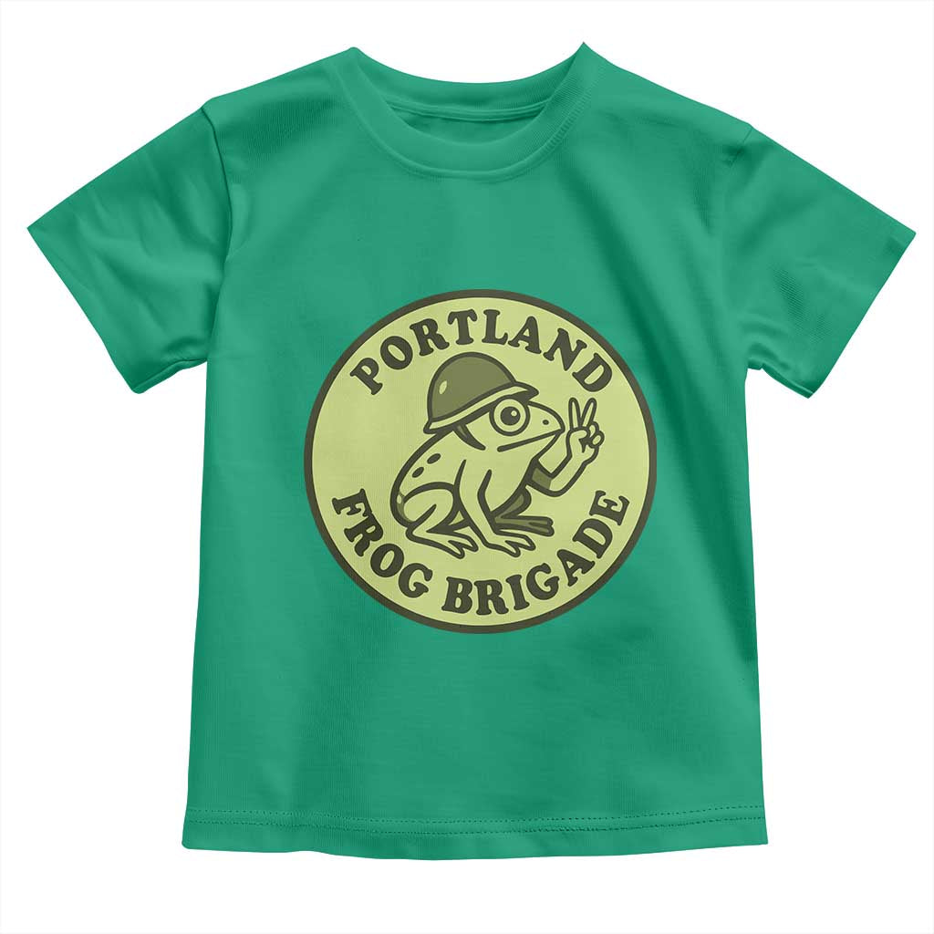 Portland Frog Brigade Toddler T Shirt Peace Frog Protest Badge - Wonder Print Shop