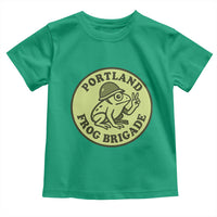 Portland Frog Brigade Toddler T Shirt Peace Frog Protest Badge - Wonder Print Shop