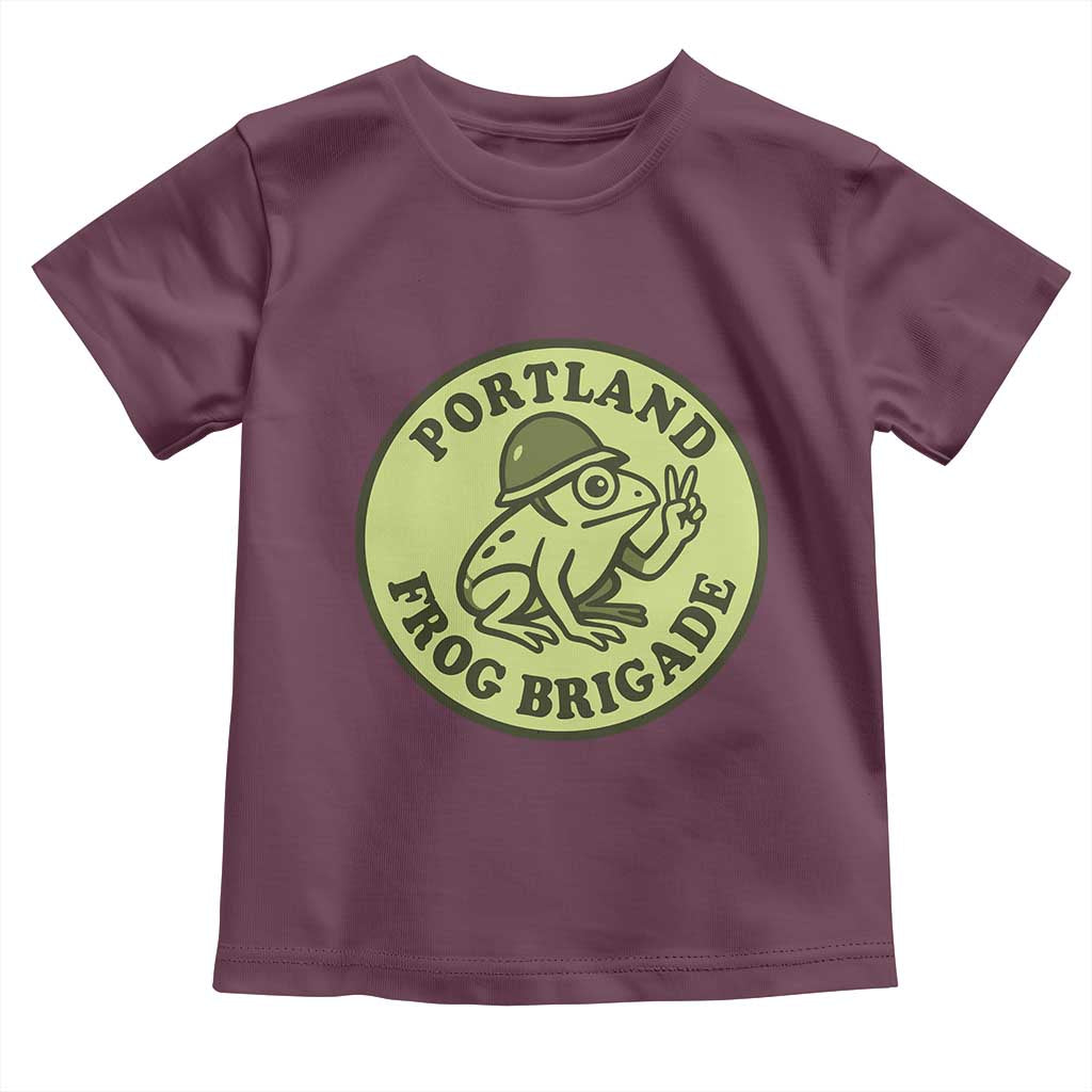 Portland Frog Brigade Toddler T Shirt Peace Frog Protest Badge - Wonder Print Shop