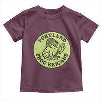 Portland Frog Brigade Toddler T Shirt Peace Frog Protest Badge - Wonder Print Shop