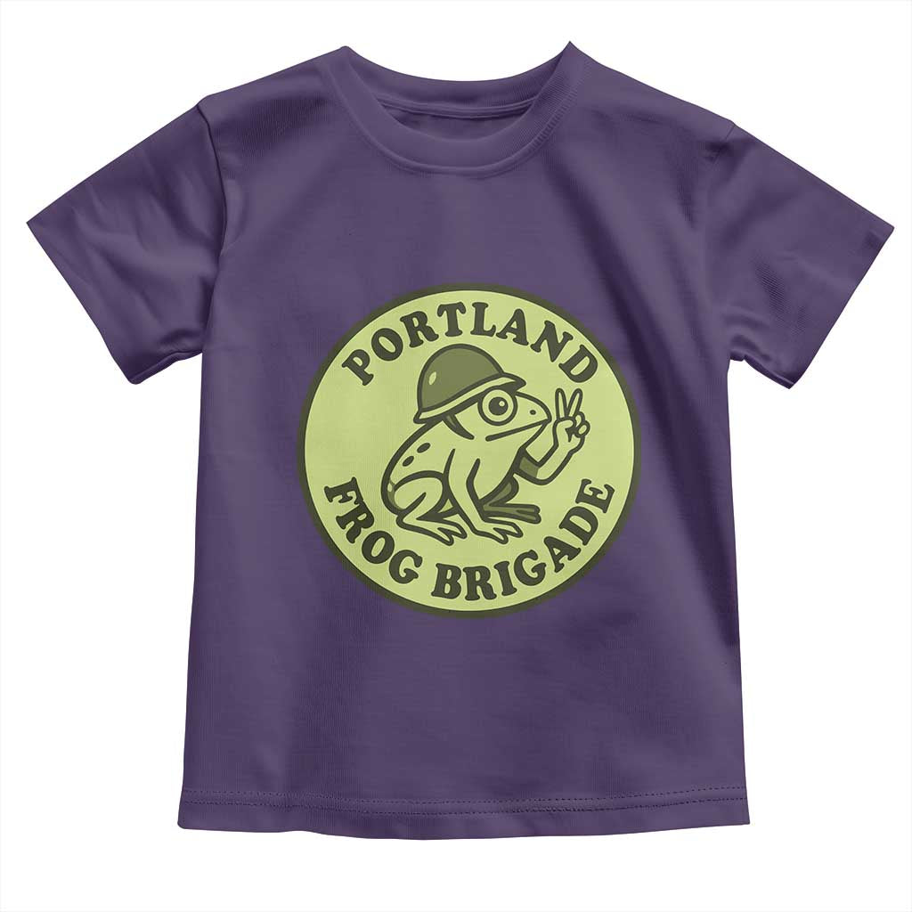Portland Frog Brigade Toddler T Shirt Peace Frog Protest Badge - Wonder Print Shop