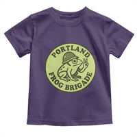 Portland Frog Brigade Toddler T Shirt Peace Frog Protest Badge - Wonder Print Shop
