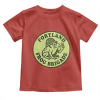 Portland Frog Brigade Toddler T Shirt Peace Frog Protest Badge - Wonder Print Shop