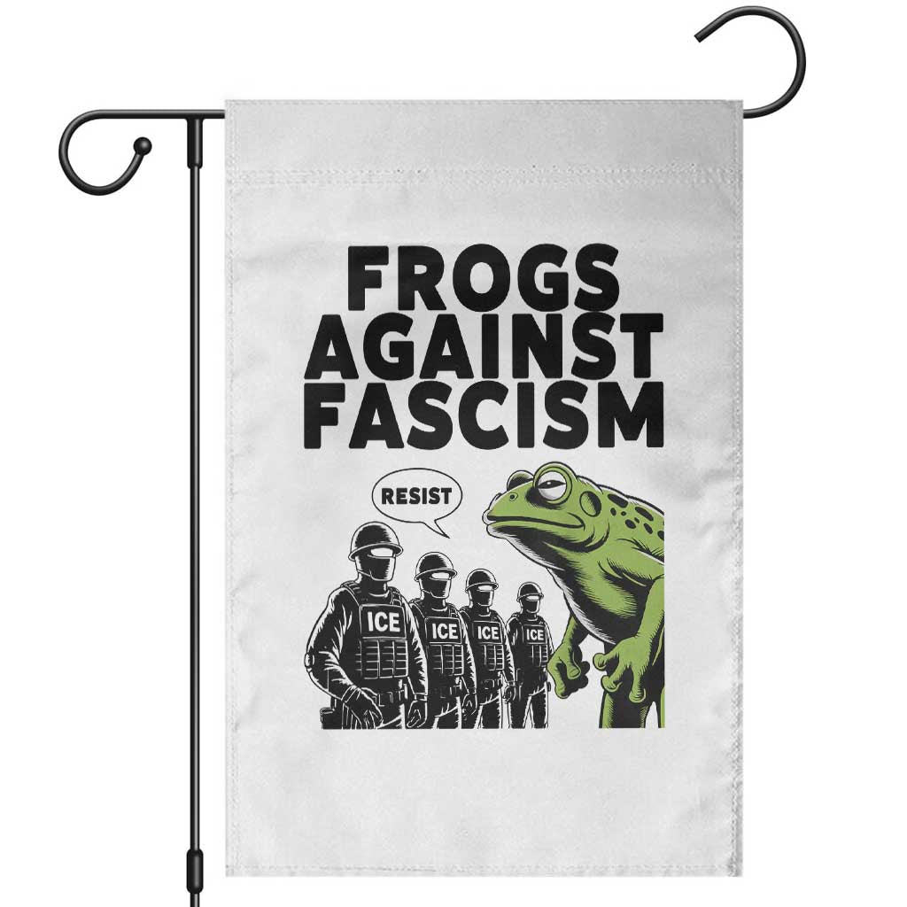 Frogs Against Fascism Garden Flag Resist 2025 Free Portland Protest - Wonder Print Shop