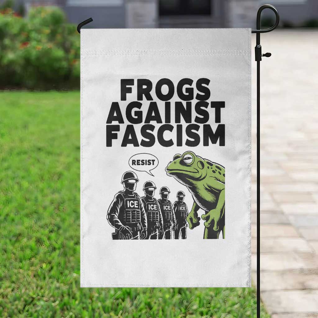 Frogs Against Fascism Garden Flag Resist 2025 Free Portland Protest - Wonder Print Shop