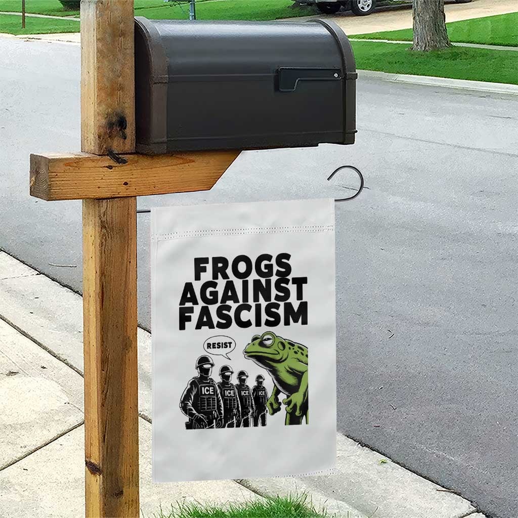 Frogs Against Fascism Garden Flag Resist 2025 Free Portland Protest - Wonder Print Shop
