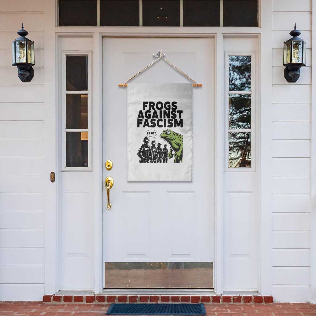 Frogs Against Fascism Garden Flag Resist 2025 Free Portland Protest - Wonder Print Shop