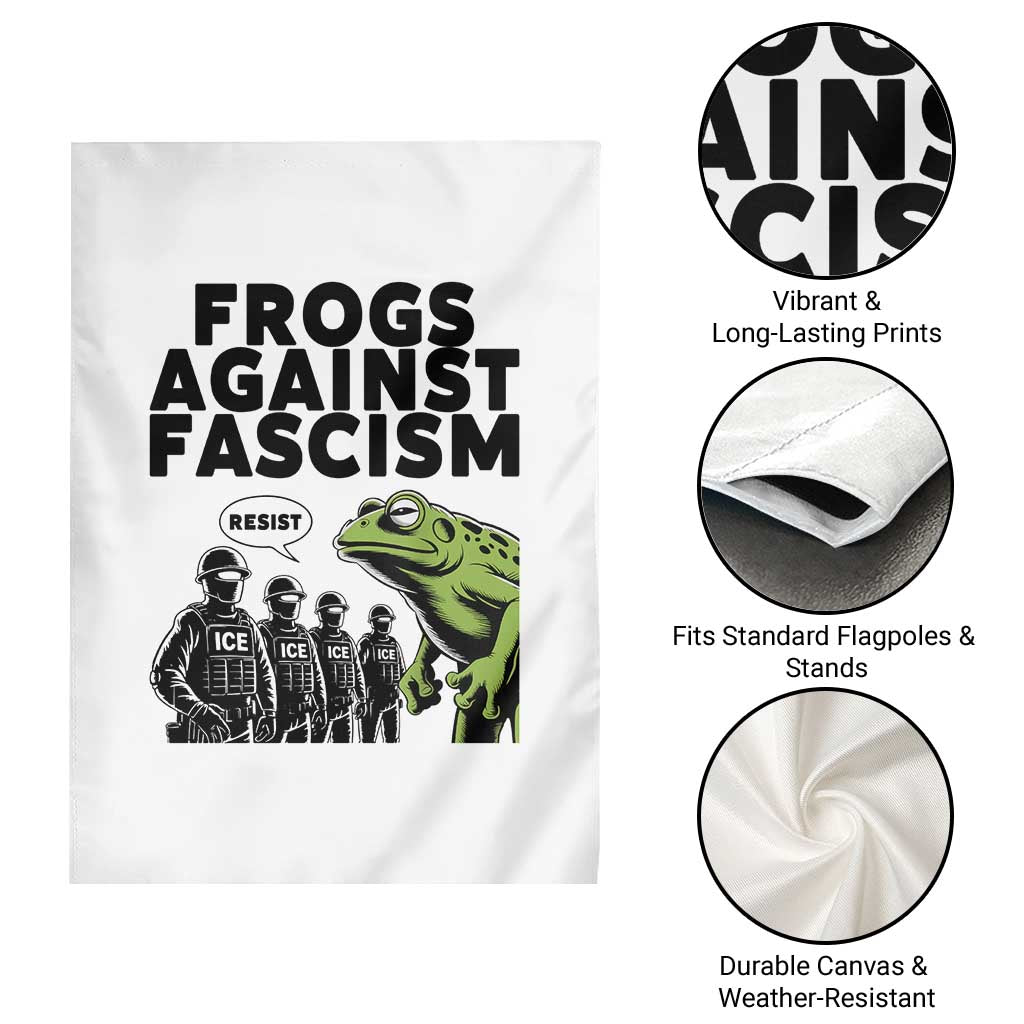 Frogs Against Fascism Garden Flag Resist 2025 Free Portland Protest - Wonder Print Shop
