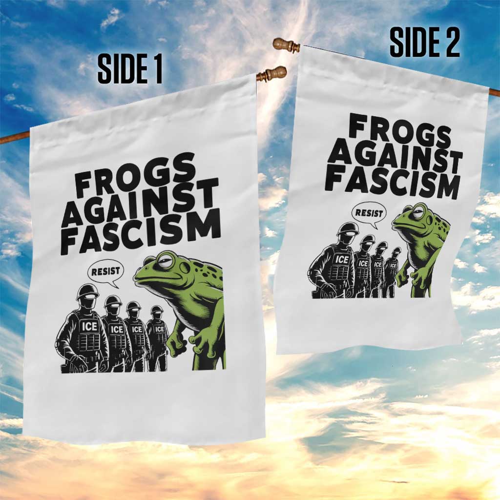 Frogs Against Fascism Garden Flag Resist 2025 Free Portland Protest - Wonder Print Shop