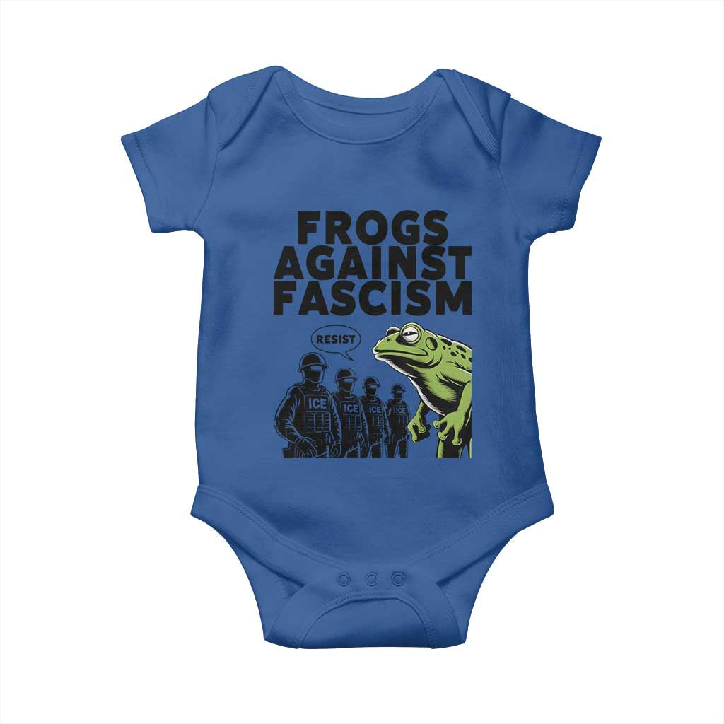 Frogs Against Fascism Baby Onesie Resist 2025 Free Portland Protest - Wonder Print Shop