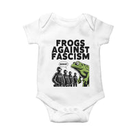 Frogs Against Fascism Baby Onesie Resist 2025 Free Portland Protest - Wonder Print Shop