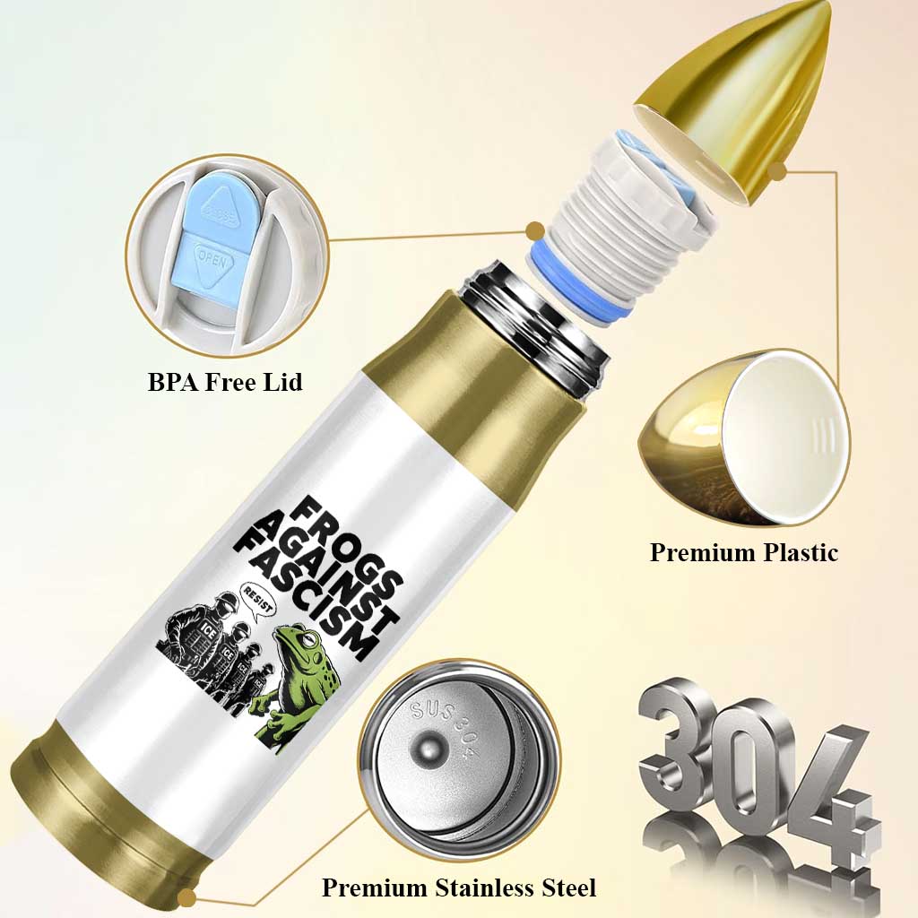 Frogs Against Fascism Bullet Tumbler Resist 2025 Free Portland Protest - Wonder Print Shop