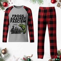Frogs Against Fascism Plaid Pajama Set Resist 2025 Free Portland Protest - Wonder Print Shop
