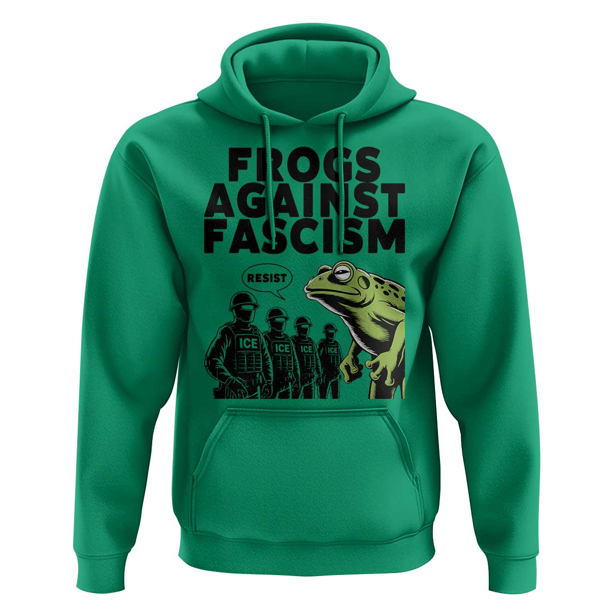 Frogs Against Fascism Hoodie Resist 2025 Free Portland Protest - Wonder Print Shop