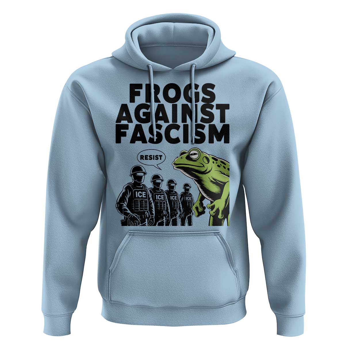 Frogs Against Fascism Hoodie Resist 2025 Free Portland Protest - Wonder Print Shop