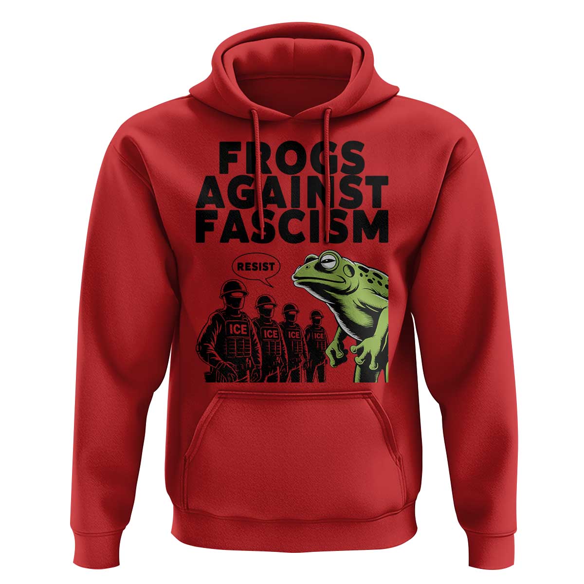 Frogs Against Fascism Hoodie Resist 2025 Free Portland Protest - Wonder Print Shop