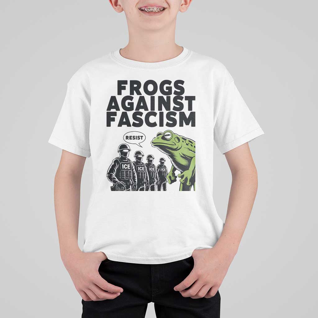 Frogs Against Fascism T Shirt For Kid Resist 2025 Free Portland Protest - Wonder Print Shop