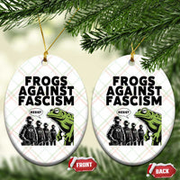 Frogs Against Fascism Ceramic Ornament Resist 2025 Free Portland Protest - Wonder Print Shop