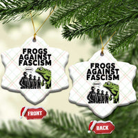 Frogs Against Fascism Ceramic Ornament Resist 2025 Free Portland Protest - Wonder Print Shop