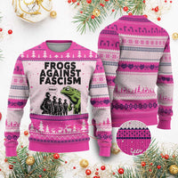 Frogs Against Fascism Ugly Christmas Sweater Resist 2025 Free Portland Protest - Wonder Print Shop