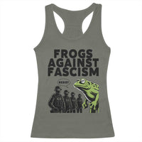 Frogs Against Fascism Racerback Tank Top Resist 2025 Free Portland Protest - Wonder Print Shop