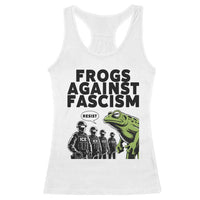 Frogs Against Fascism Racerback Tank Top Resist 2025 Free Portland Protest - Wonder Print Shop