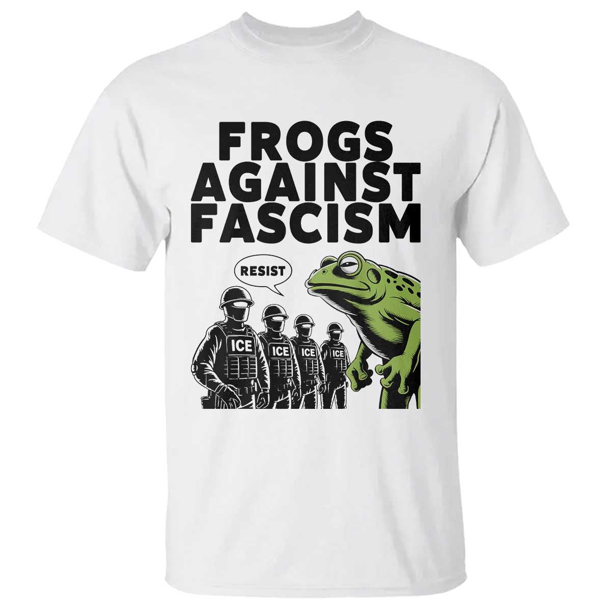 Frogs Against Fascism T Shirt Resist 2025 Free Portland Protest - Wonder Print Shop