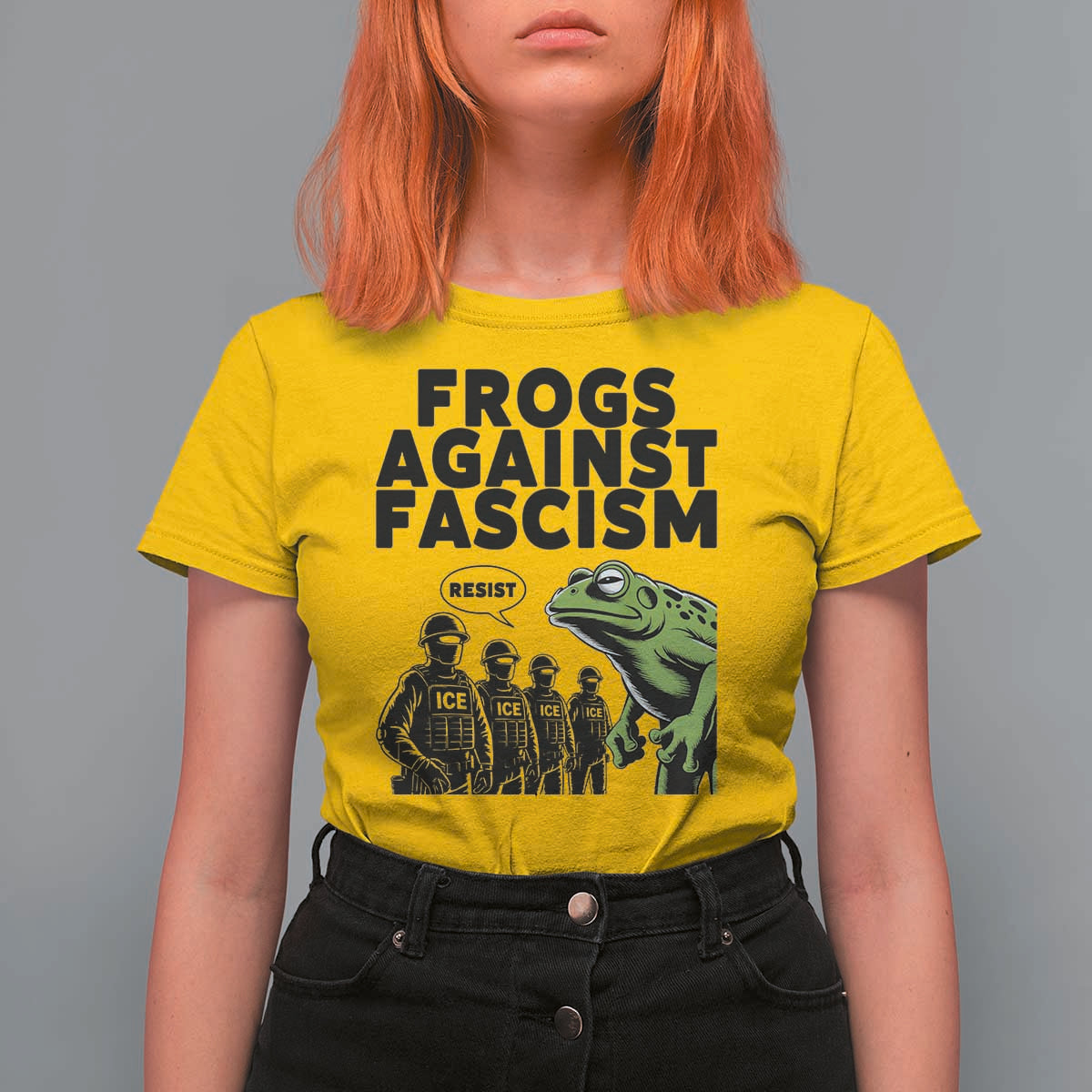 Frogs Against Fascism T Shirt For Women Resist 2025 Free Portland Protest - Wonder Print Shop