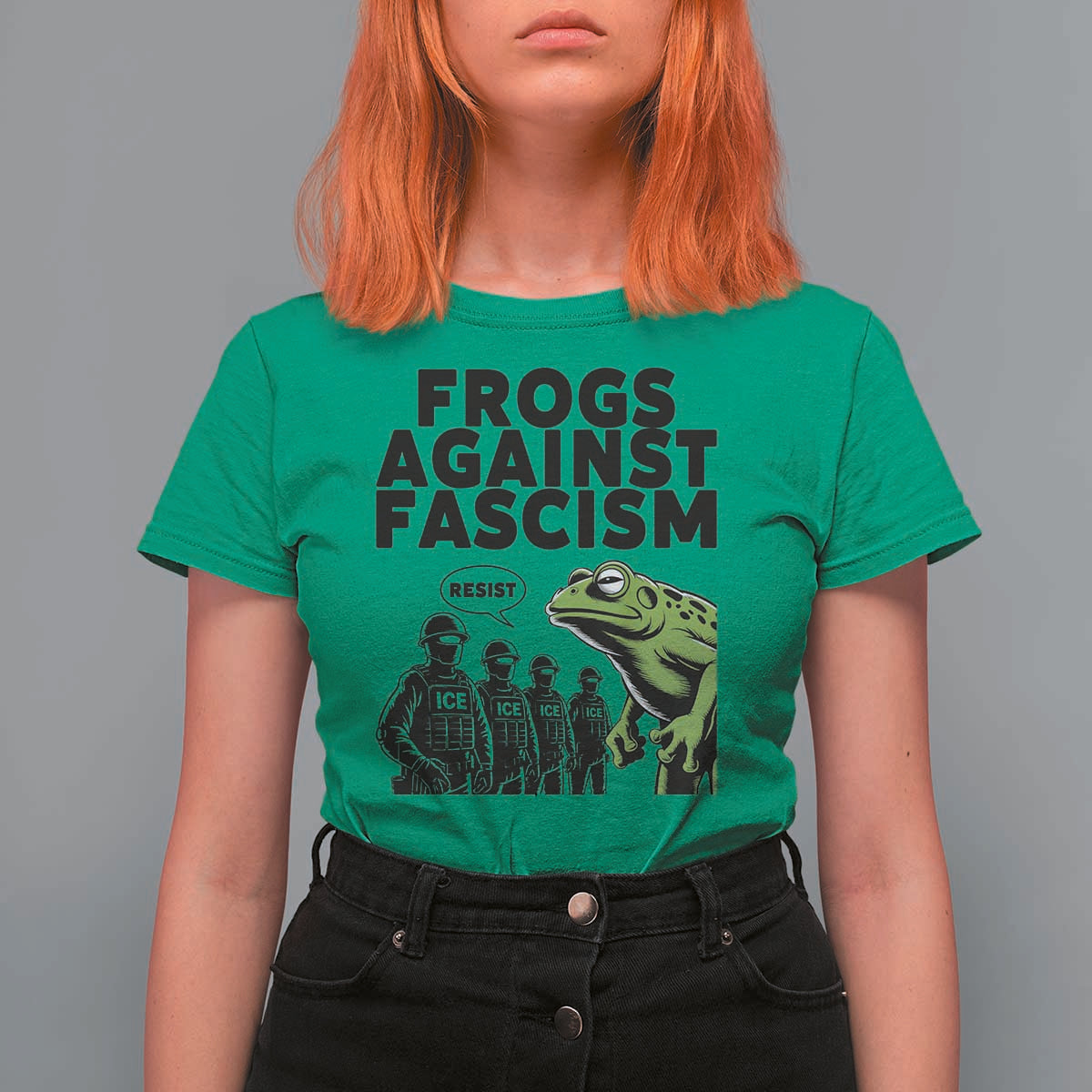 Frogs Against Fascism T Shirt For Women Resist 2025 Free Portland Protest - Wonder Print Shop