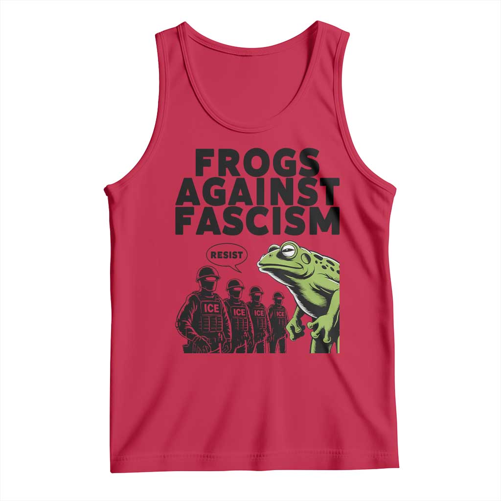 Frogs Against Fascism Tank Top Resist 2025 Free Portland Protest - Wonder Print Shop