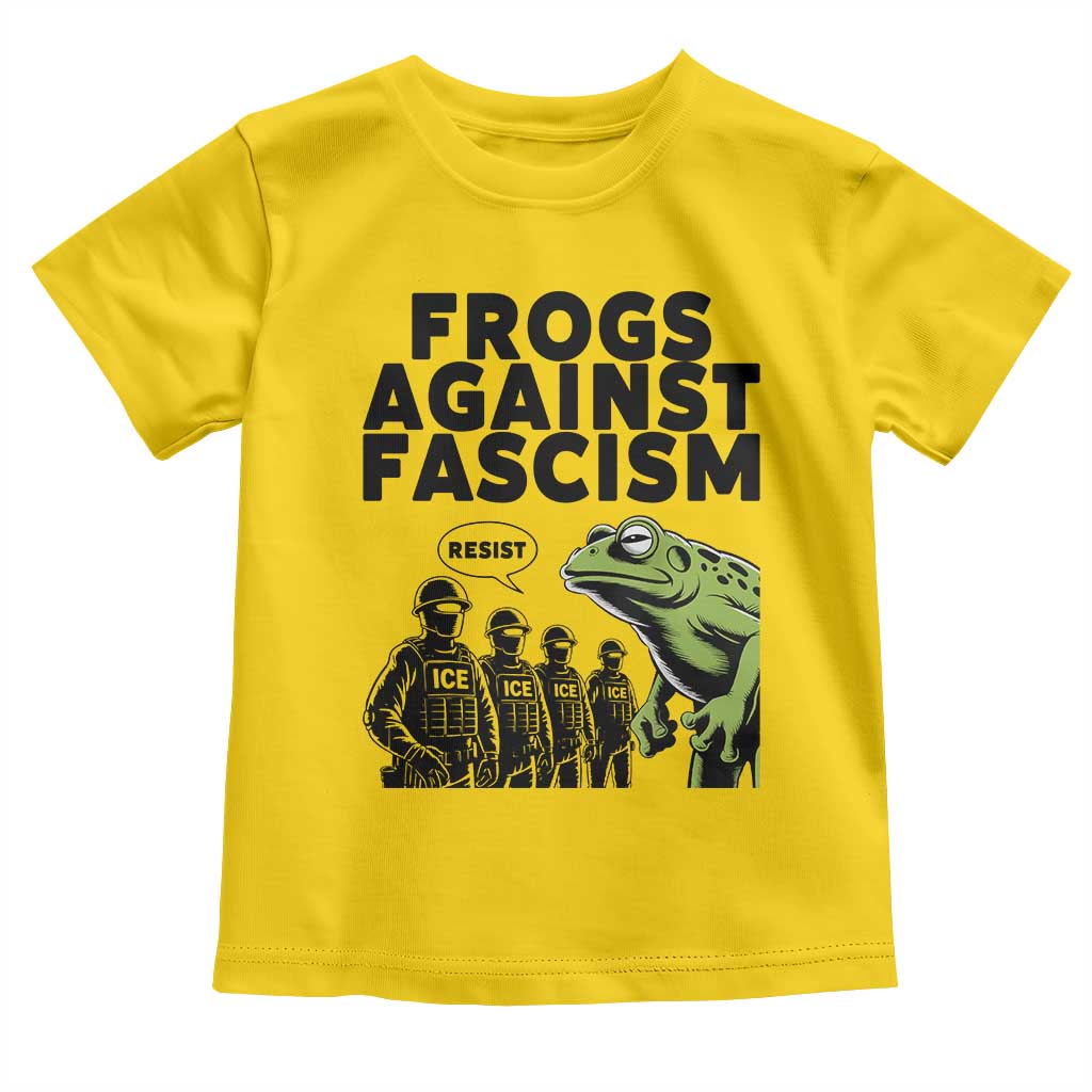 Frogs Against Fascism Toddler T Shirt Resist 2025 Free Portland Protest - Wonder Print Shop