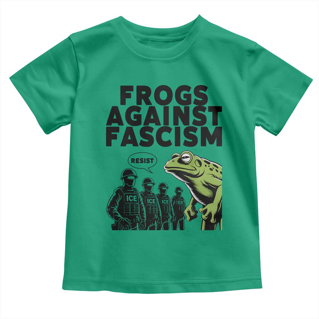Frogs Against Fascism Toddler T Shirt Resist 2025 Free Portland Protest - Wonder Print Shop