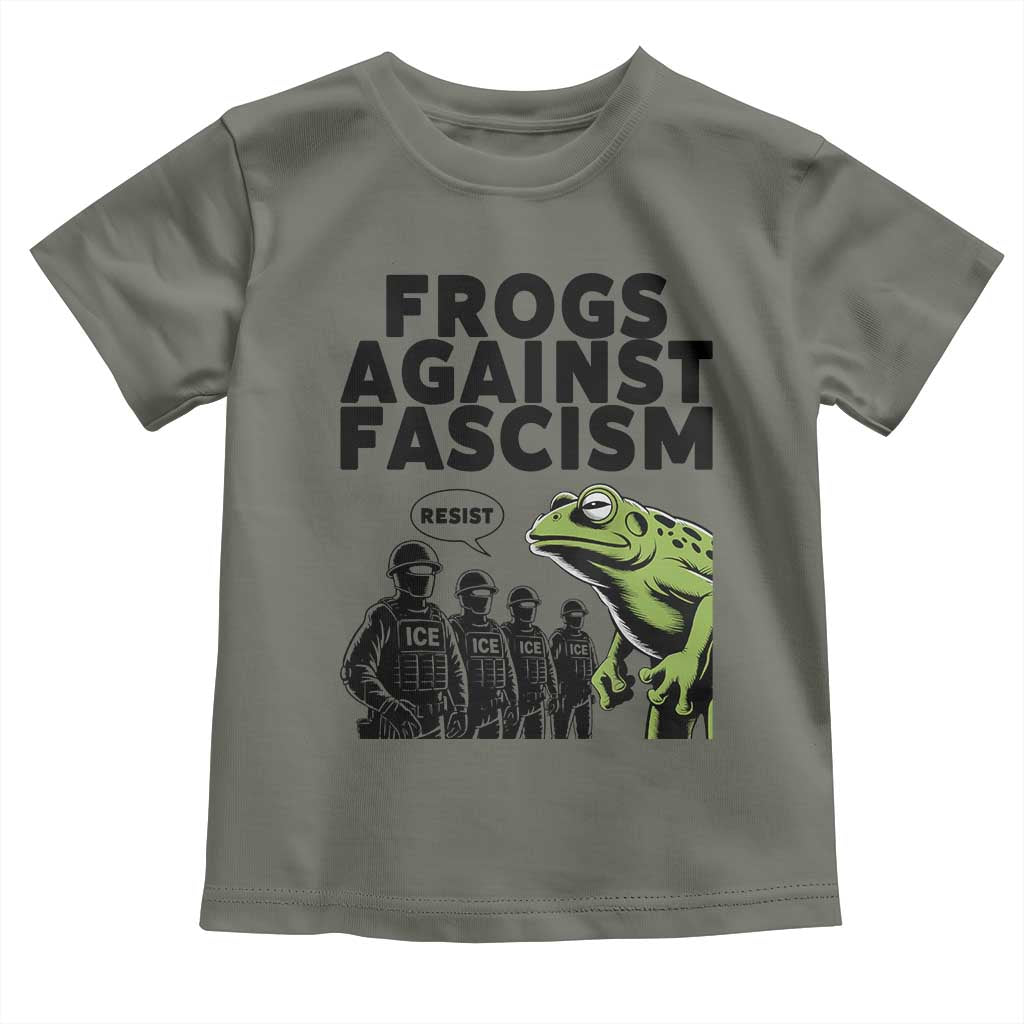 Frogs Against Fascism Toddler T Shirt Resist 2025 Free Portland Protest - Wonder Print Shop