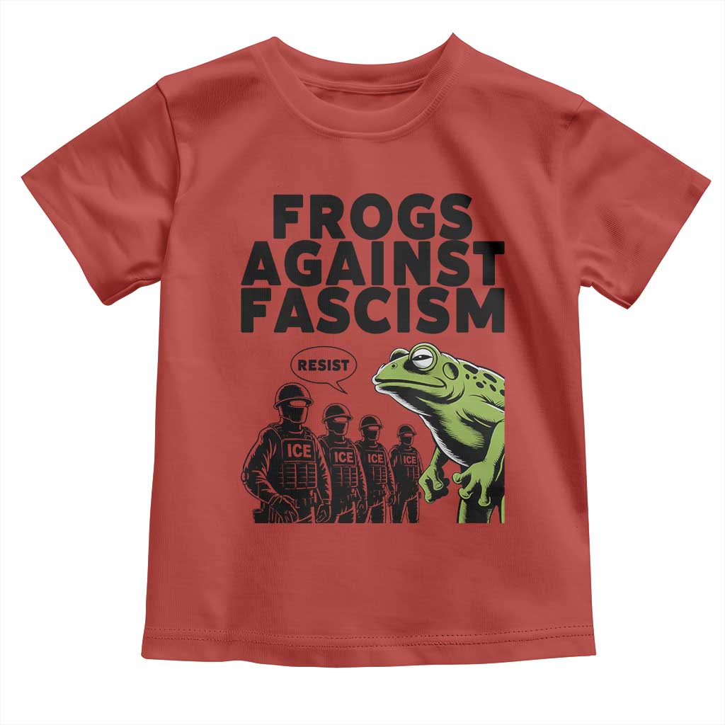 Frogs Against Fascism Toddler T Shirt Resist 2025 Free Portland Protest - Wonder Print Shop