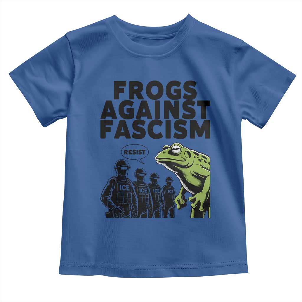 Frogs Against Fascism Toddler T Shirt Resist 2025 Free Portland Protest - Wonder Print Shop