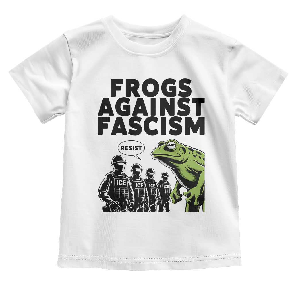 Frogs Against Fascism Toddler T Shirt Resist 2025 Free Portland Protest - Wonder Print Shop