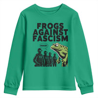 Frogs Against Fascism Youth Sweatshirt Resist 2025 Free Portland Protest - Wonder Print Shop