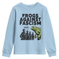Frogs Against Fascism Youth Sweatshirt Resist 2025 Free Portland Protest - Wonder Print Shop