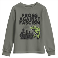 Frogs Against Fascism Youth Sweatshirt Resist 2025 Free Portland Protest - Wonder Print Shop
