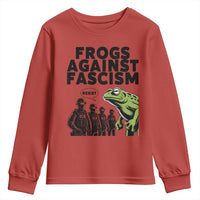 Frogs Against Fascism Youth Sweatshirt Resist 2025 Free Portland Protest - Wonder Print Shop