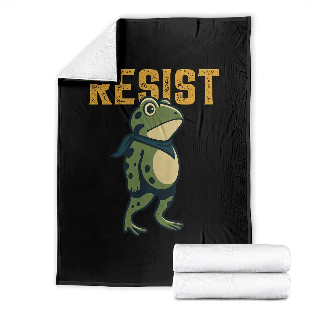 Resist Frog Protest Throw Blanket Free Portland Political Satire - Wonder Print Shop