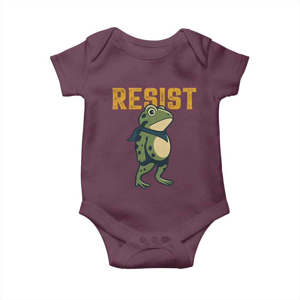 Resist Frog Protest Baby Onesie Free Portland Political Satire - Wonder Print Shop