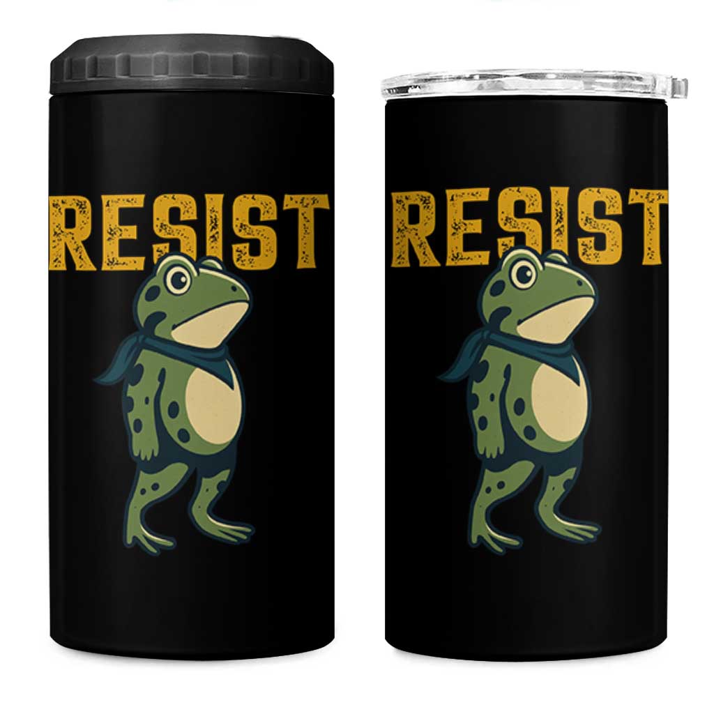 Resist Frog Protest 4 in 1 Can Cooler Tumbler Free Portland Political Satire - Wonder Print Shop